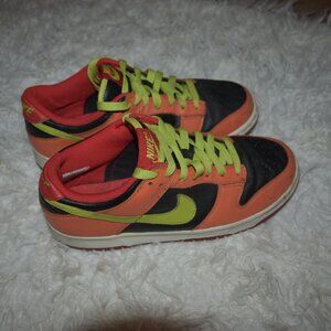 Nike Air Dunk low GS Orange blaze cactus Red Black Green size 5Y